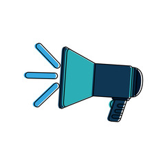 Bullhorn advertising symbol vector illustration graphic design