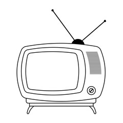 Sticker - Old television symbol vector illustration graphic design