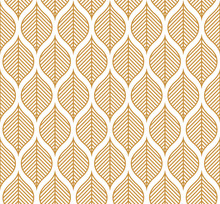 Vector Geometric Leaf Seamless Pattern. Abstract Leaves Texture.