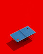 Ping-pong posters design. Table and rackets for ping-pong. 3d illustration