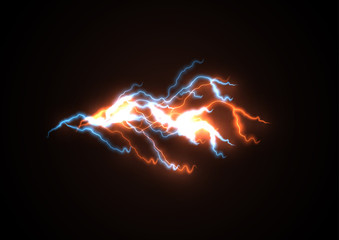 Wall Mural - bright branched lightning sparkle