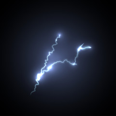 Wall Mural - gray lightning storm bolt