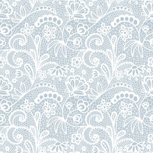 Lace Seamless Pattern With Flowers