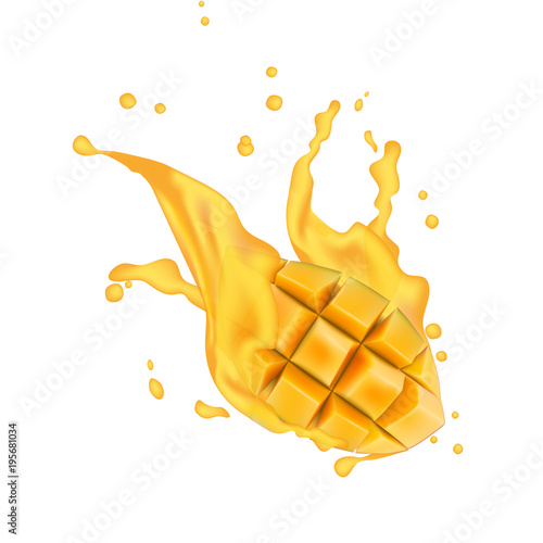 juice milk yogurt mango cubes splashing juicy mango splash packaging template buy this stock vector and explore similar vectors at adobe stock adobe stock juice milk yogurt mango cubes splashing