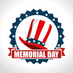 Wall Mural - memorial day with hat usa