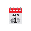 © putracetol - Gear Calendar Logo Icon Design
