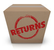 Returns Sending Back Box Package Unwanted Delivery 3d Illustration