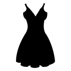 Sticker - elegant woman dress icon vector illustration design