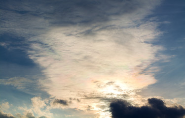 Wall Mural - the sky with orange clouds, sunset
