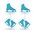 skates Icon. winter sign