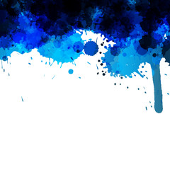 Wall Mural - blue abstract ink wash painting