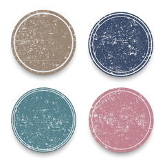 Wall Mural - colored grunge round black frames,banners,set