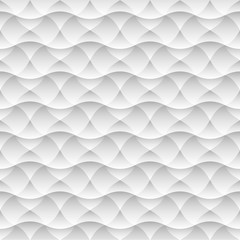 Wall Mural - geometric white seamless pattern background of abstract waves