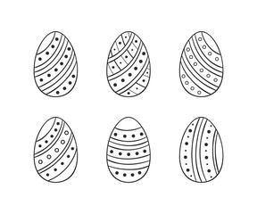 Wall Mural - Easter eggs icons. Vector illustration