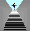 © Sarun - business man  standing on top of the stairs,success concept,Vector