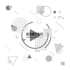 Wall Mural - geometric motion design texture. simple geometry pattern with frame and text. identity banner print.