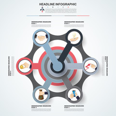 Wall Mural - Abstract infographics number options template. Vector illustration. Can be used for workflow layout, diagram, business step options, banner, web design.