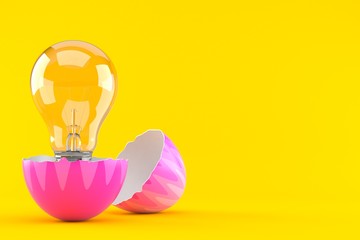 Canvas Print - Easter egg with Light bulb