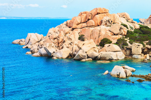 Fotografie, Obraz Rocks at Capo Testa Mediterranean sea Santa Teresa Gallura