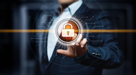 Wall Mural - cyber security data protection business technology privacy concept