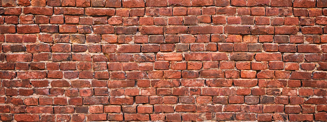 Wall Mural - brick wall background, grunge texture brickwork old house