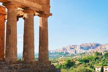 Wall Mural - Fragment of Temple of Concordia in Agrigento in Sicily