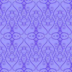 seamless pattern from decorative outline elements