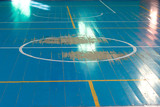 Fototapeta  - old wooden basketball court floor