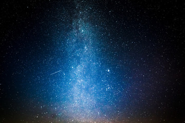 Wall Mural - blue universe and constellation with million stars at night
