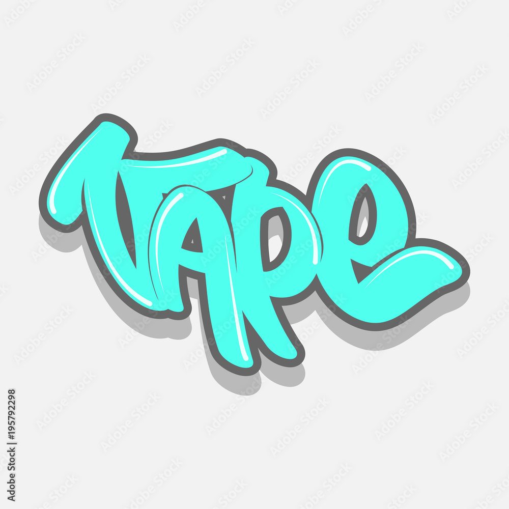Vape text in graffiti style Stock Vector | Adobe Stock