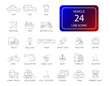 © Дмитрий Горелкин - Line icons set. Vehicle pack. Vector illustration
