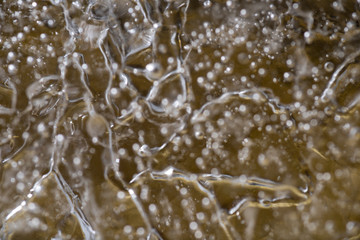 Wall Mural - Close up of Air Bubbles in Ice