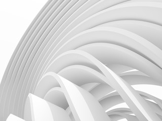 Fototapete - Abstract of white pattern space ,Perspective of future design architecture