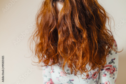 Beautiful Healthy Long Curly Red Hair Dyed With Henna