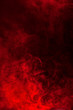 Red smoke or flame texture on a black background. Texture and abstract art