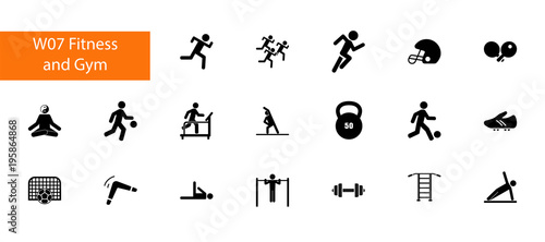 Fotografía Physical activity icon set