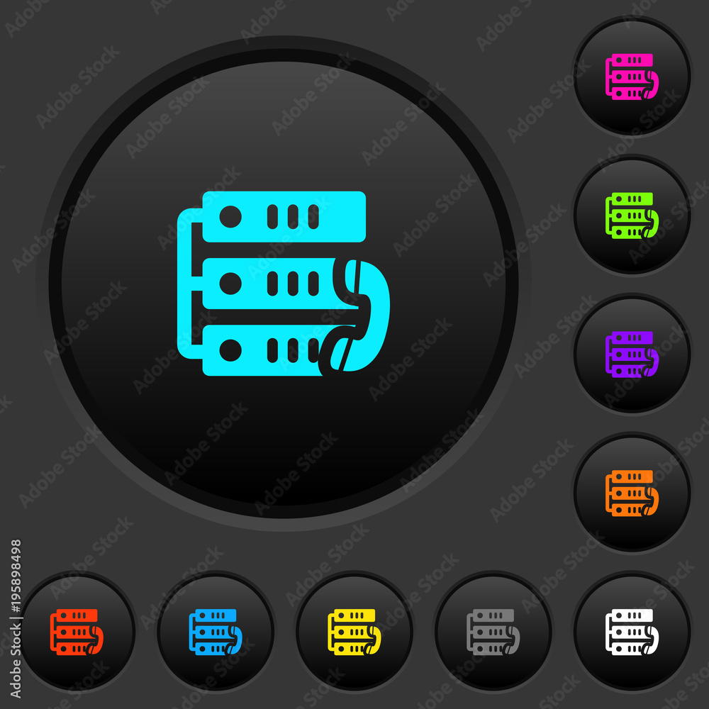 VoIP call dark push buttons with color icons Stock Vector | Adobe Stock