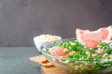 Wall Mural - Grapefruit and arugula salad