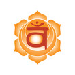 svadhisthana chakra icon symbol esoteric yoga indian buddhism hinduism vector