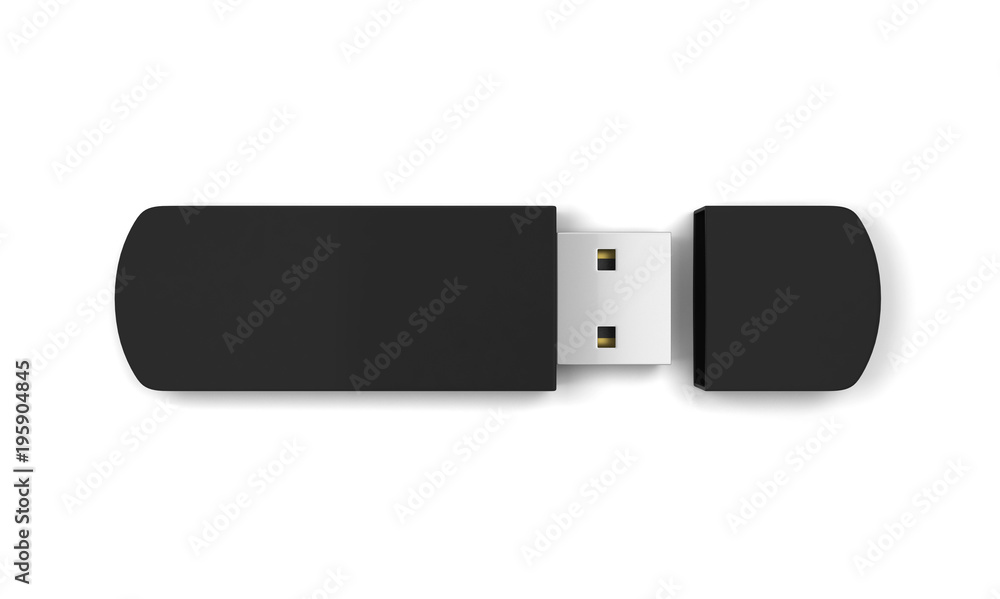 Juquzxe Blank USB Flash Drives 並行輸入品 Blank usb flash drive. 3d illustration isolated on white