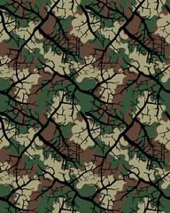 Wall Mural - Fashionable camouflage pattern, fashion design. Seamless illustration