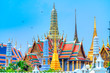 The Bangkok Wat Phra Kaew and Grand Palace complex.  Bangkok, Thailandia.