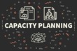Conceptual business illustration with the words capacity planning