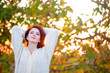 © Masson - Redhead girl in style white cardigan