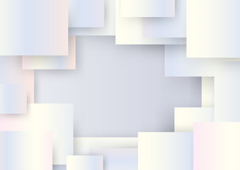 Aufkleber - Square frame layer abstract background paper cut cover design.A4 size for business flyers template,book covers and material design.Vector illustration.