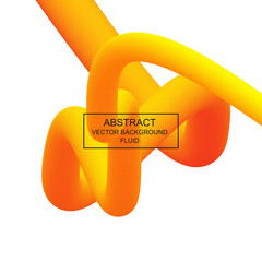 Fototapete - Abstract 3d fluid curved line. Liquid shape on white background. Vibrant saturated colors gradient swirled stream. Vector illustration.