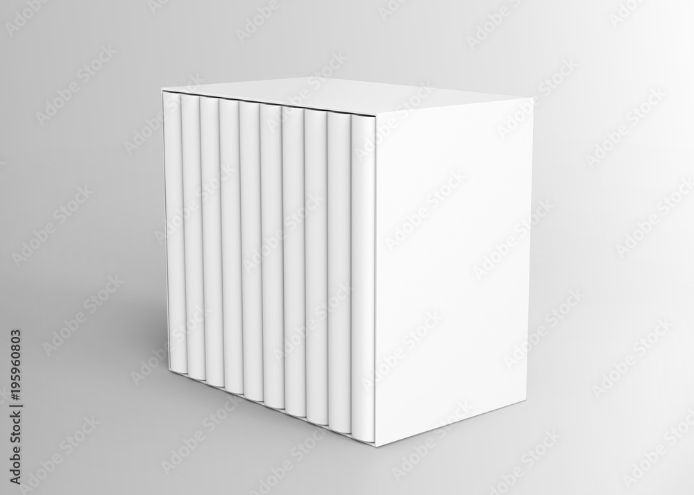 Blank book with cardboard box cover Stock Illustration | Adobe Stock