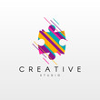 Puzzle Logo. Abstract puzzle logo design, made of various geometric shapes in color. 
