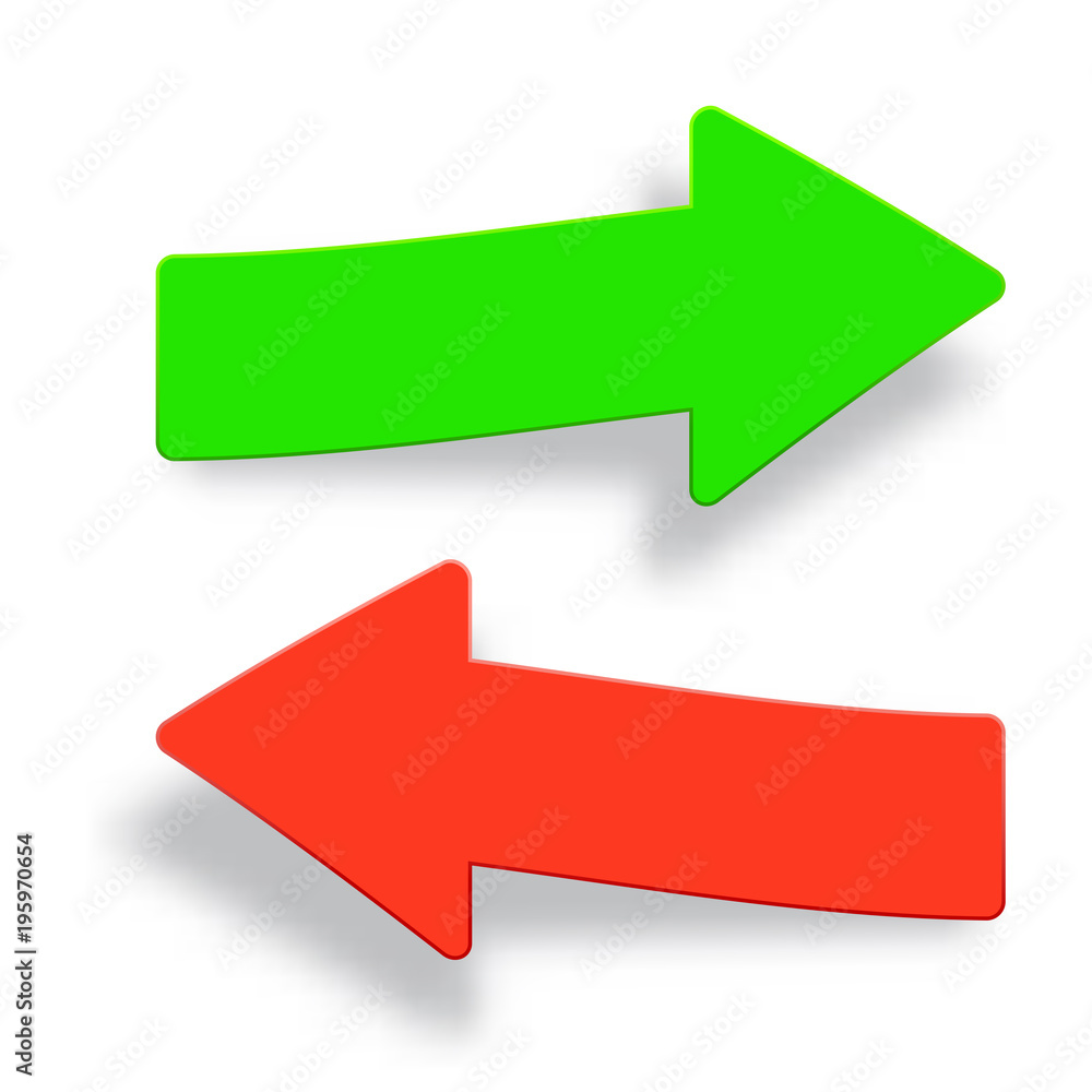 Set of arrow buttons. Vector illustration. Stock Vector | Adobe Stock
