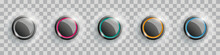 Colored Buttons With Halftone Transparent